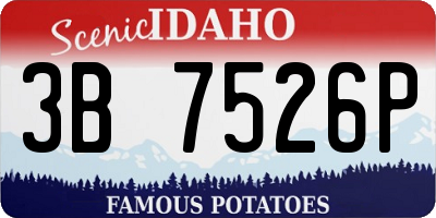 ID license plate 3B7526P