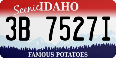 ID license plate 3B7527I