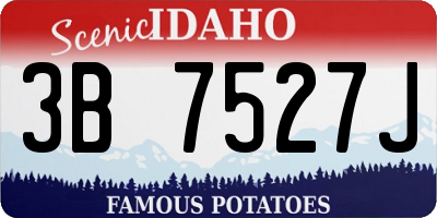 ID license plate 3B7527J