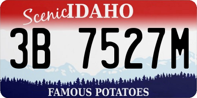 ID license plate 3B7527M