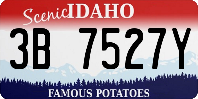 ID license plate 3B7527Y