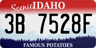 ID license plate 3B7528F