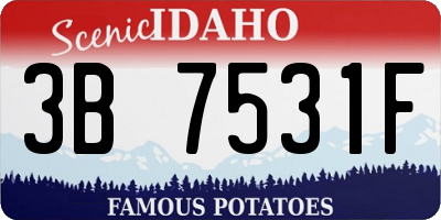 ID license plate 3B7531F