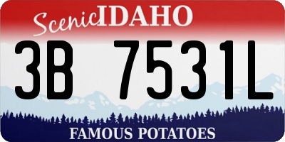 ID license plate 3B7531L