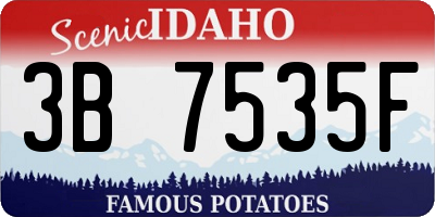 ID license plate 3B7535F