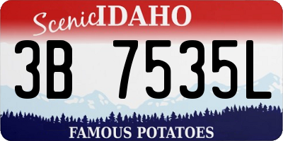 ID license plate 3B7535L