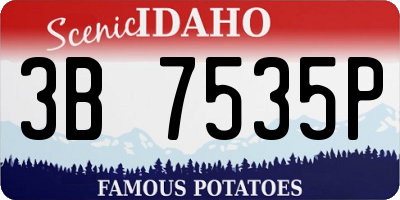ID license plate 3B7535P