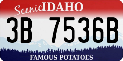 ID license plate 3B7536B