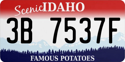 ID license plate 3B7537F