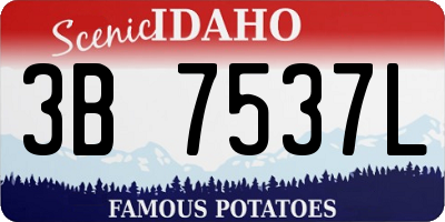 ID license plate 3B7537L