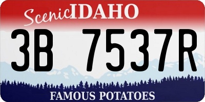 ID license plate 3B7537R