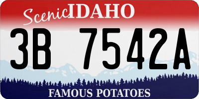 ID license plate 3B7542A