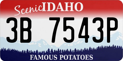 ID license plate 3B7543P