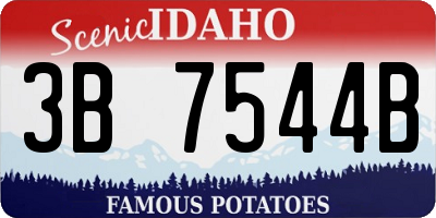 ID license plate 3B7544B