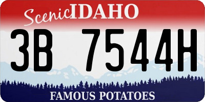 ID license plate 3B7544H