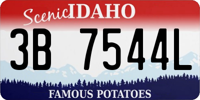 ID license plate 3B7544L