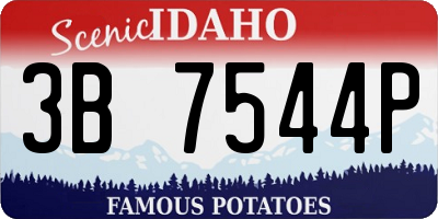 ID license plate 3B7544P