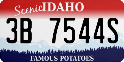ID license plate 3B7544S