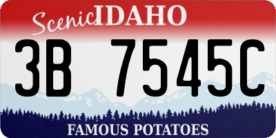 ID license plate 3B7545C