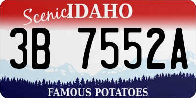 ID license plate 3B7552A