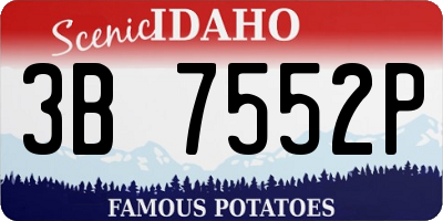 ID license plate 3B7552P