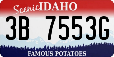 ID license plate 3B7553G