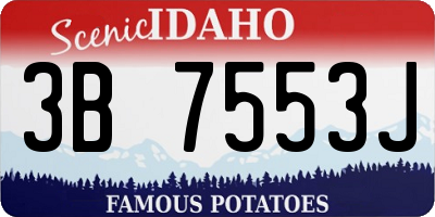 ID license plate 3B7553J