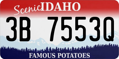 ID license plate 3B7553Q