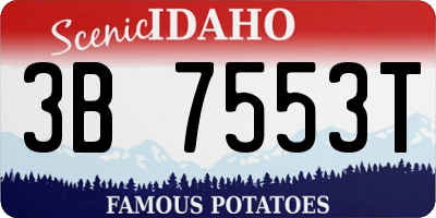 ID license plate 3B7553T
