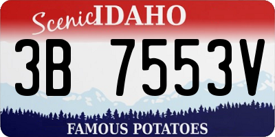 ID license plate 3B7553V