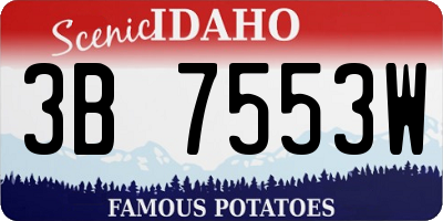 ID license plate 3B7553W