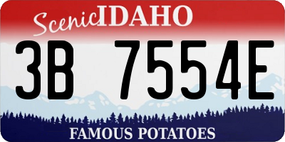 ID license plate 3B7554E