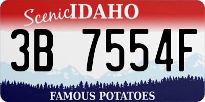 ID license plate 3B7554F