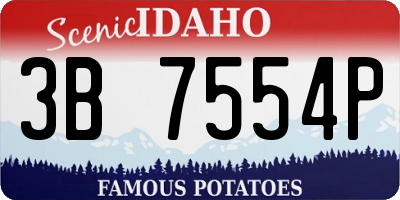 ID license plate 3B7554P