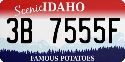 ID license plate 3B7555F