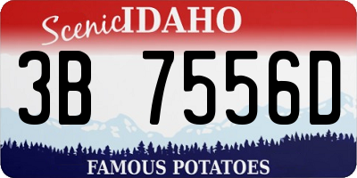 ID license plate 3B7556D