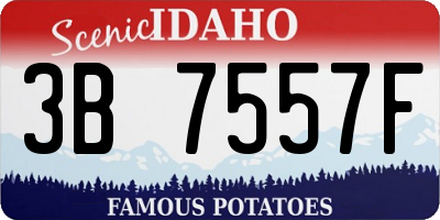 ID license plate 3B7557F