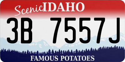 ID license plate 3B7557J