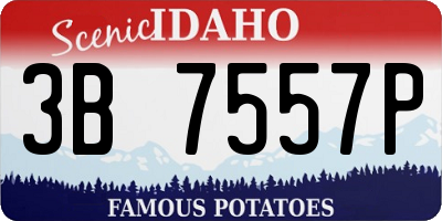 ID license plate 3B7557P