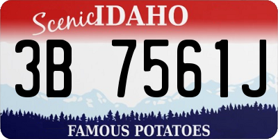 ID license plate 3B7561J