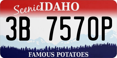 ID license plate 3B7570P