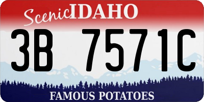 ID license plate 3B7571C