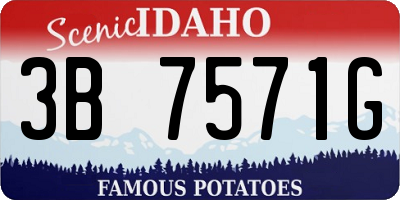 ID license plate 3B7571G