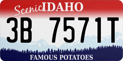 ID license plate 3B7571T