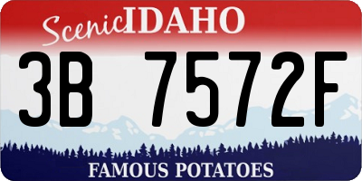 ID license plate 3B7572F
