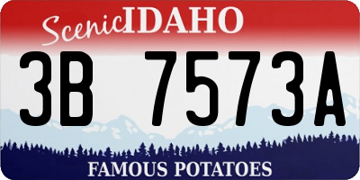 ID license plate 3B7573A