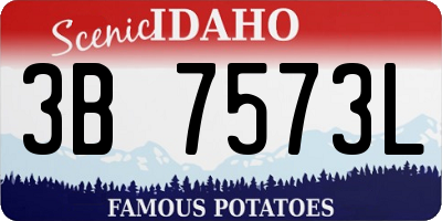 ID license plate 3B7573L