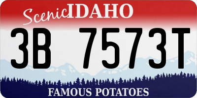 ID license plate 3B7573T