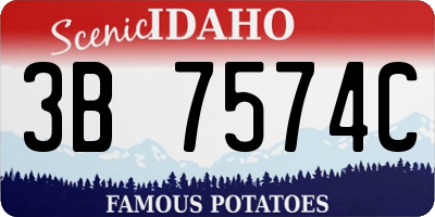 ID license plate 3B7574C