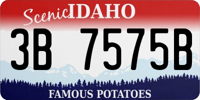 ID license plate 3B7575B